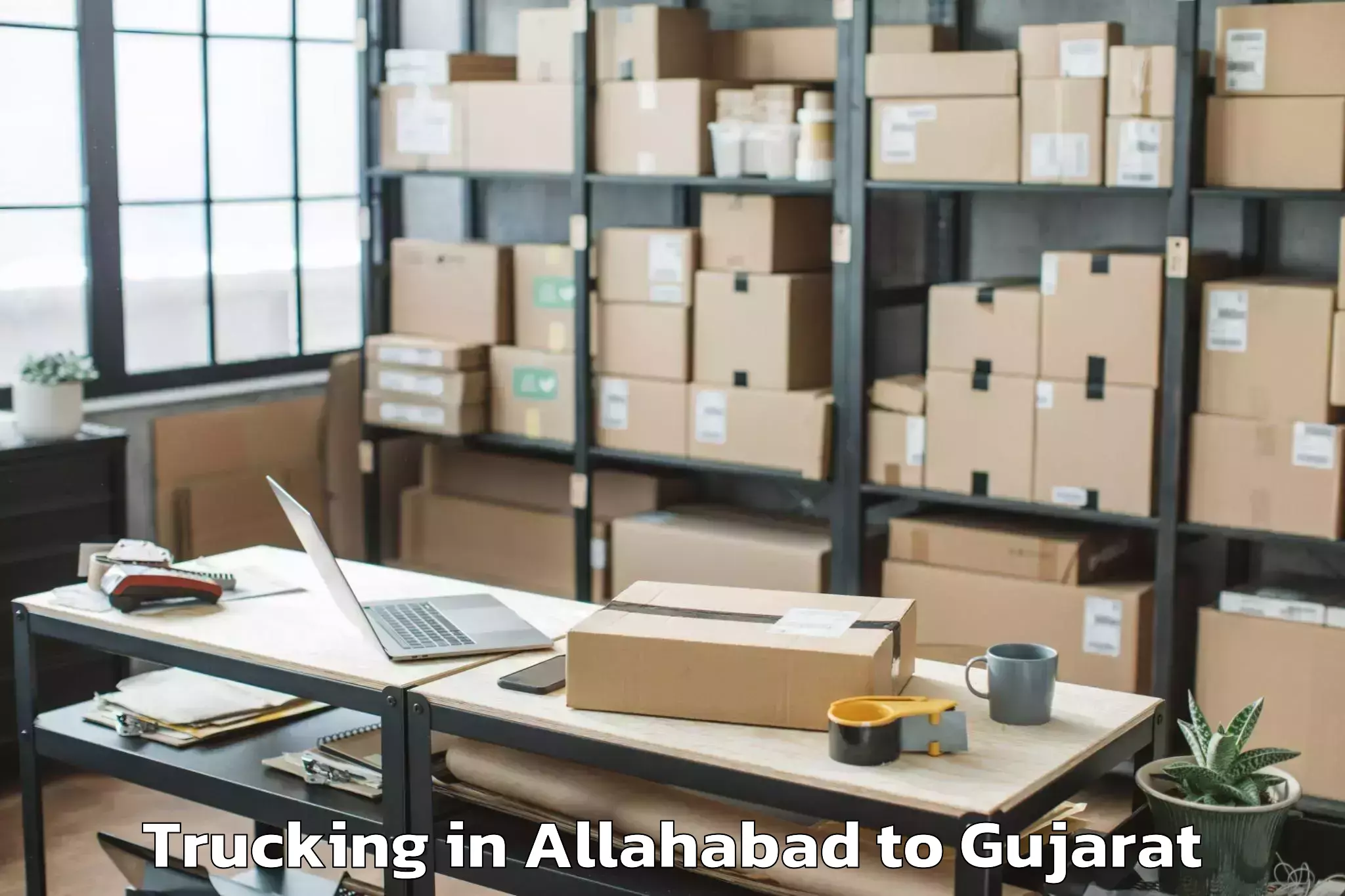 Professional Allahabad to Porbandar Trucking